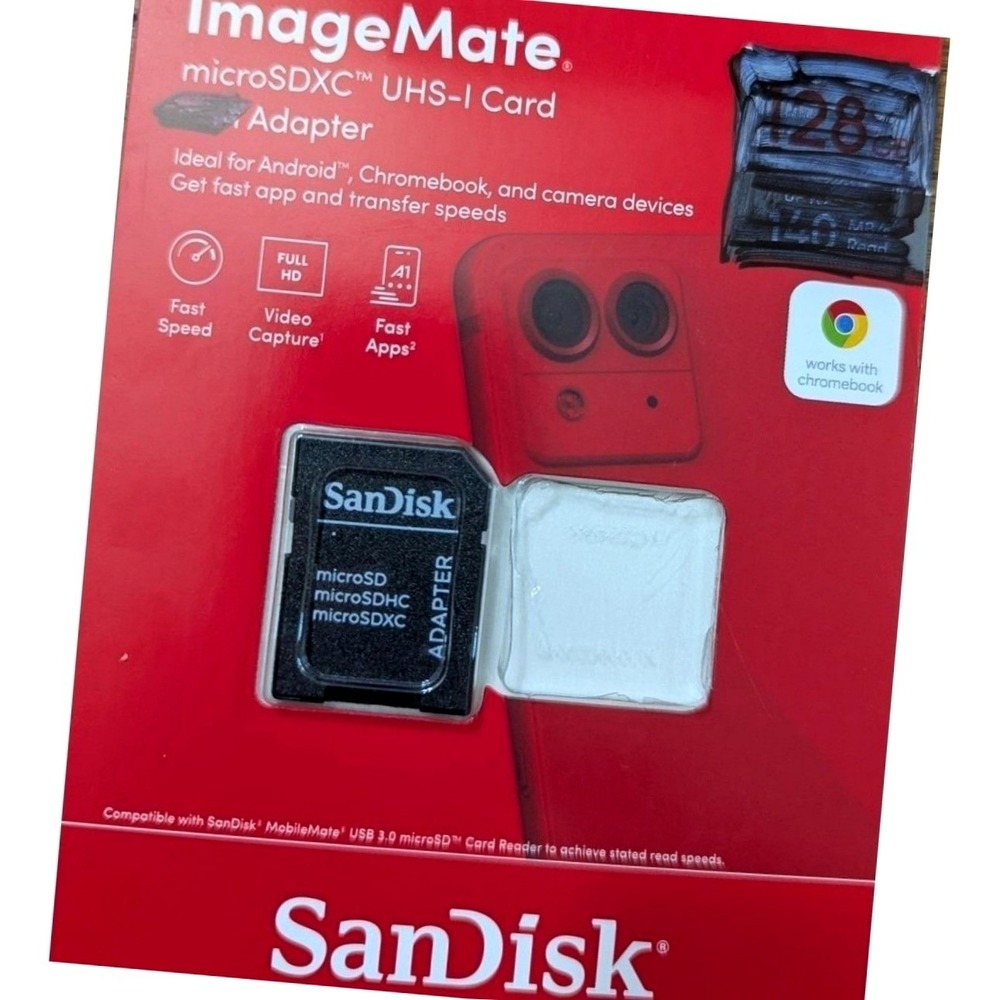 New SanDisk Micro SD XC Card Adapter Unisex OS Black ImageMate UHS-I Reader